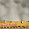 장식용 꽃 1 상자 시뮬레이션 된 정적 잔디 술집 모델 가짜 클러스터 불규칙 DIY 모래 테이블 장식