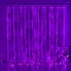 Cordas penduradas luzes de fadas cortina de conto controle remoto led para quarto decoração ao ar livre casamentos