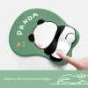 Cuscinetti Simpatico tappetino per mouse con panda scoreggia, protezione per il polso, protezione per il polso, tappetino in silicone, imbottitura morbida, tastiera, poggiamano, notebook da ufficio