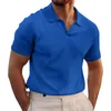 Мужские футболки, мужская одежда, элегантная повседневная рубашка с принтом по низкой цене, отложной воротник с короткими рукавами, летняя блузка, спортивная рубашка