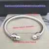 5MM Collier Bijoux Tête Bracelet Sliver Hommes Pierres Précieuses Femmes Platine Polyvalent Perle Twist Bracelets Bijoux Plaqué Torsadé Livraison gratuite sac à poussière