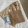 Shoulder Bags Summer Hollow Out Straw Bag Women Large Capacity Handmade Weave Totes Travel Beach Shopping Pouch