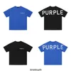 Best Vision High Quality Fashion New Spring/summer Fashionable Classic Back Purple Letter Print Short Sleeves Te