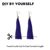Kolczyki Dangle Tassel dla kobiet moda 15 par kolorowy kropla haczyka grzywna dziewczyna walentynkowa prezent urodzinowy