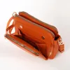 Frauen Umhängetasche tragbares lässiges einfaches elegantes multifunktionales Satchel -Taschen Vintage drei Schichten PU Leder Crossbody 240307