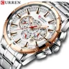 Curren/Karien 8363 herenhorloge Multifunctioneel waterdicht quartz horloge Business kalender stalen band herenhorloge