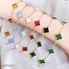 Van Jewelry Vanclef Four Leaf Clover Bracelets Cleef Bransoletka projektant Jewlery Gold For Woman Srebrny urok Braclet Girls Friends Prezenty 4 liście