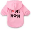 Beinwfyiy kleine Mädchenhunde Hemden Ich liebe meine Mutter Hundehäusies kleine Hunde Kleidung xs Welpe Girl Hoodies Hemd