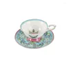 Tasses Soucoupes Britannique Haut De Gamme En Porcelaine D'os Tasse À Café Et Assiette Ensemble Style Pastoral Européen Thé Ménage Tasses Motif Papillon Cadeau