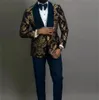 Três peças paisley meninos terno conjunto moda floral formal blazer colete calças crianças smoking elegante casamento convidado crianças outfit 240312