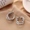 Hoop Huggie Hot Selling Statement Retro Clip Earrings Without Perforations Womens Fashion Earrings Party Gifts Bijoux Jewelry 240326