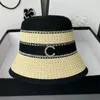 Wide Brim Hats Bucket Hats Straw Hat Women Men Caps Desinger Luxury Cap Sun Hats With Diamonds 2 Colors