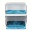 1pc Kitchen Storage Rack, Double Layer, Draining, Material: PP+ABS