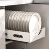 1 estante para platos debajo del fregadero, organizador de almacenamiento, gabinete extraíble, cajón, estante, accesorios de cocina para una limpieza eficiente y cómoda