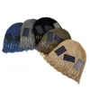 Instagram Internet Celebrity Tattered Fur Edge Patchwork Laine Chapeau Femmes en Hiver, Version Coréenne pour La Chaleur, Chapeau Froid Personnalisé, Hommes Tendance, Street Hip-hop