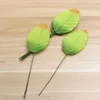 Decorative Flowers 200Pcs Artificial Single Leaf Leaves Wired Rose For Crafts Floral Arrangements Wedding Party Home Kitchen ( )