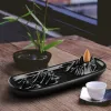 Burners Backflow Incense Burner Holder Ceramic Mountain Stream Zen Incence Smoke Waterfall Censer Base For Home Decoration Accessories