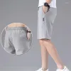 Mens Shorts Sports Düz Renk Düz Gevşek Tip Yaz Elastik Bel Dstring Erkek Damla Teslimat Giyim Cl Otdmd için