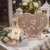 Frame Wedding Ospite Libro ospite alternativo Boda Libero decordrop Heart Book Box Wood Heart Box Ospite Drop Box Mariage Sweet Heart Drop Box