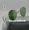 sell Round Metal Mens Womens Sunglasses Eyewear Sun Glasses Designer Brand Gold Green 50mm Glass Lenses Excellent Quality with5700408