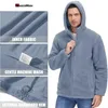 magcomsen Winter Men's Hoodies Zip Up Fuzzy Sherpa Lined Fleece Hooded Sweatshirt 2 Pockets Warm Heavy Thick Jacket P9s8#