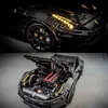 Bloki Nowe zaawansowane technologicznie 91102 3097pcs Creative MOC F12 Super Sport Black Racing Car Model RSR Builds Building Bluks