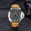 Relógios para homens marca de luxo relógio superior luxo luminor fábrica melhor edição pulseira de couro automático masculino relógio à prova dwaterproof água relógios de pulso à prova dwaterproof água