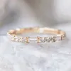 Bandringen Huitan Eenvoudige stijl Meisjes Vingerringen voor Feest Dagelijks gebruik Mode-accessoires Zilver/Gouden Ring Verklaring Sieraden J240326