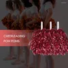 Dekorativa blommor 24st cheerleading pom poms metallic folie cheer med plasthandtag för vuxna barn cheerleaders fest rött