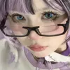Lunettes de soleil Japonais Anime Cosplay Lunettes Cadre Femmes Mode Anti-bleu Plaine Filles Y2K Mignon Décoratif Ordinateur Carré