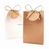 Подарочная упаковка 10 шт., ретро крафт-бумага, сумка «сделай сам», ювелирные изделия, печенье, свадьба, коробка конфет, упаковка для еды с веревкой, декор для вечеринки в честь дня рождения L230620 Dhcgo