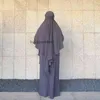 Ethnic Clothing Jilbab 2 Piece Prayer Garment For Muslim Women Set Islamic Khimar Hijab With Long Dress Dubai Modesty Abaya Ramadan