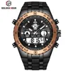 Reloj Hombre GOLDENHOUR hommes montre quartz numérique Sport montre hommes erkek kol saati mode extérieure montre-bracelet lumineux mâle Clock205p