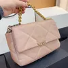 Large Capacity 8 Colors Designer Women Gold And Silver Double Color Matching Chain Cross Body Bag Red Lining Soft Leather Classic Flap Shoulder Bag 26x8x17cm