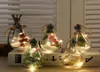 Led transparente ornamento de natal decoração da árvore de natal pingente lâmpada de plástico bola decoração para casa presente de aniversário presente de ano novo 4393376