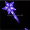 Decoração de festa Star Glow Wands LED Light Up Magic Wand Flashing Sticks Super Bright Natal Aniversário Dia das Bruxas Ação de Graças Conc DHPD7