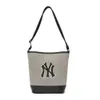 Korean 23 New MLB Canvas Bucket Tote Bag Vintage NY Yankees axelväska handhållen crossbody väska