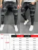 Hommes Ripped Skinny Jeans Biker Haute Qualité Noir Distred Slim-Fit Pantalon Crayon Locomotive Zipper Denim Pantalon Hip Hop Pantalon B5cx #