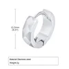 Hoop Huggie Vnox Mens Geometric Ring Boes d'oreilles Boucles d'oreilles en acier inoxydable imperméables simples Options de couleurs en or argent noir 240326