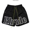 Designer RHUDE Shorts Mens Short Beach Mesh Street Sweatpants Basketball Men Limited Swim Knee Length Hip Hop High Sports Training Elastic Waist