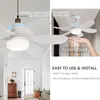 Ceiling Lights E26/27 Socket Fan LED Light Fans With Dimmable 40W/30W Warm 3 Speeds For Garage Kitchen Bedroom