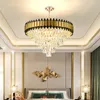 Raindrop crystal luxury chandelier gold pendant lighting for home villa living room bedroom study room decoration