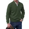 Men's Hoodies Cashmere Zipper Basic Sweater Winter Fleece Thicker Half Turtleneck Warm Pullover Quality Male Slim