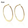 Hoop Huggie DoreenBeads 4-6cm Womens Ring Earrings Daily Accessories Solid Color Round Rose Gold Earrings Sensitive Birthday Gift 24326