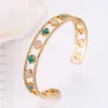 Fashion Clover Jewelry Elegant 18K Gold Armband Gift Bangles Womens Korea Style Designade smycken