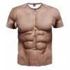 Sexy Muscle Muscle Mens Short Short Spoof Creative Fitness T-shirt Digital Printing