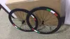 Ruote bici Italia Logos Fl Carbon 50Mm Set di ruote da ciclismo 700Cx25Mm V Freni Ruota per bicicletta Copertoncino Logo e colore personalizzati con mozzi realizzati Dhvqx