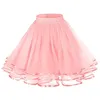 Kjolar a-line kvinnor tutu kjol mångsidig stretchy mini bloss casual balett prestanda elastisk midja tyll petticoat