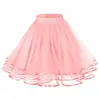 Saias A-Linha Mulheres Tutu Saia Versátil Stretchy Mini Flared Casual Ballet Performance Elastic Cintura Tulle Petticoat