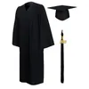 Robe de remise de diplôme, uniforme scolaire, ensemble de casquettes, vêtements unisexes mats pour haute avec glands, timbre de l'année 2023, 240315